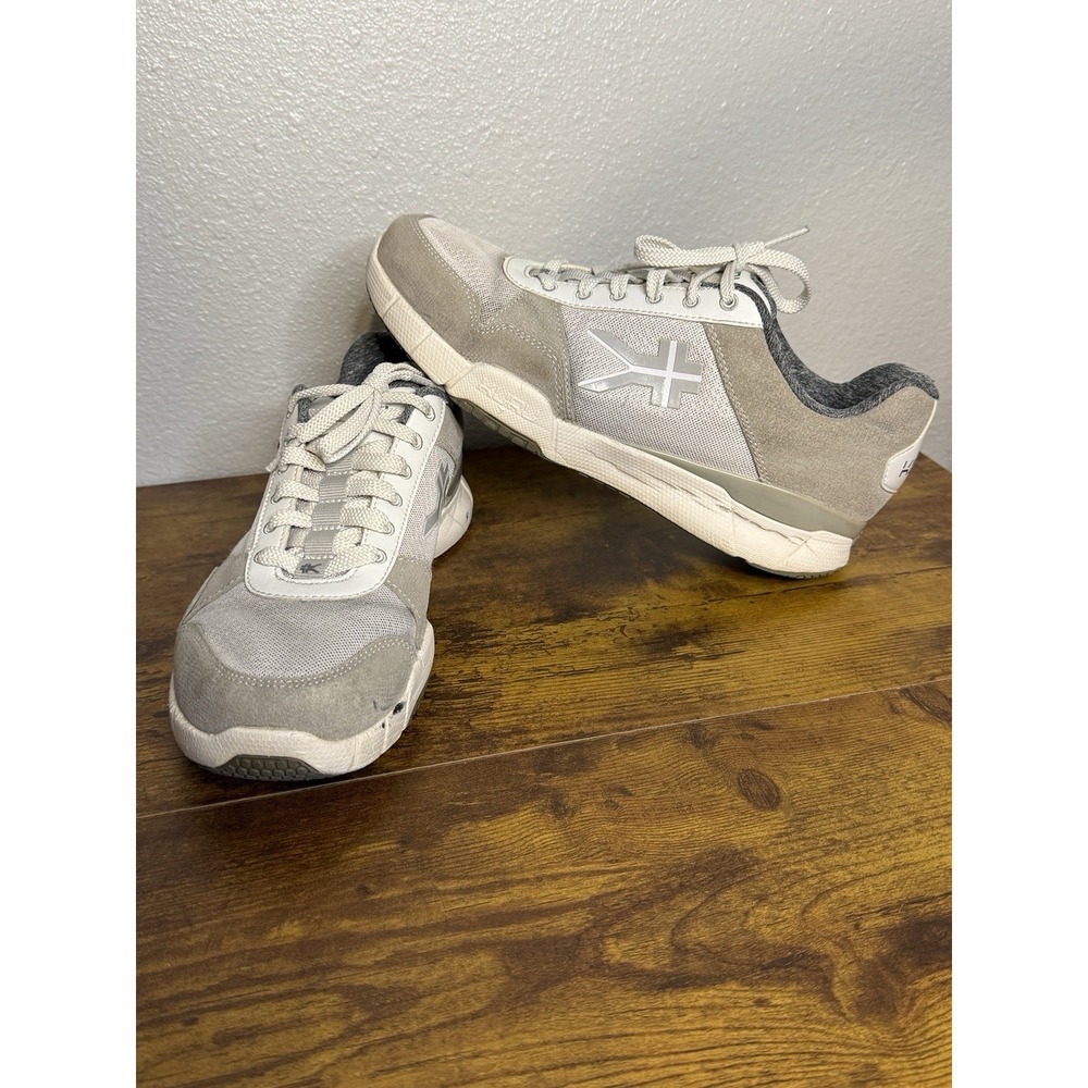 KURU Quantum Walking Lace-Up Tennis Shoes Women's Size 8 Gray White